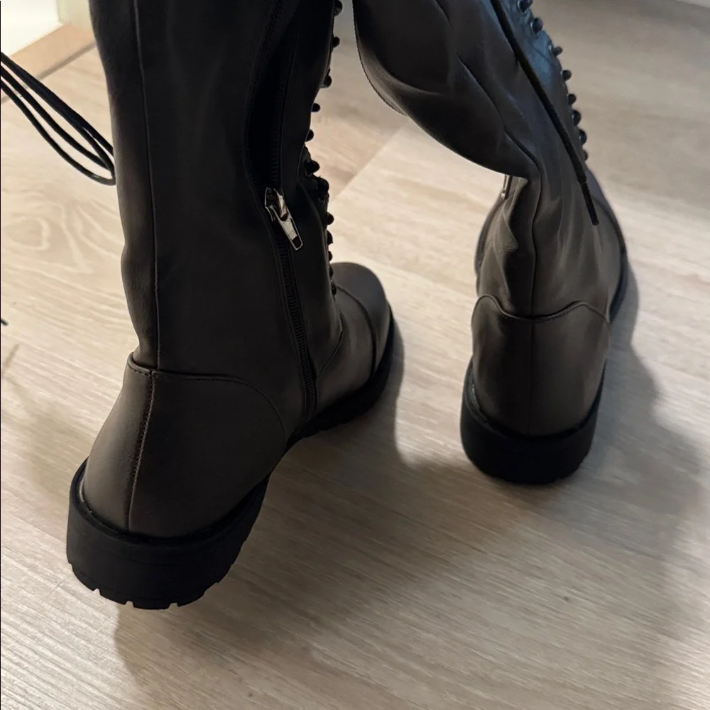 Street Style Brown Lace-Up Boots NEW 🏷️